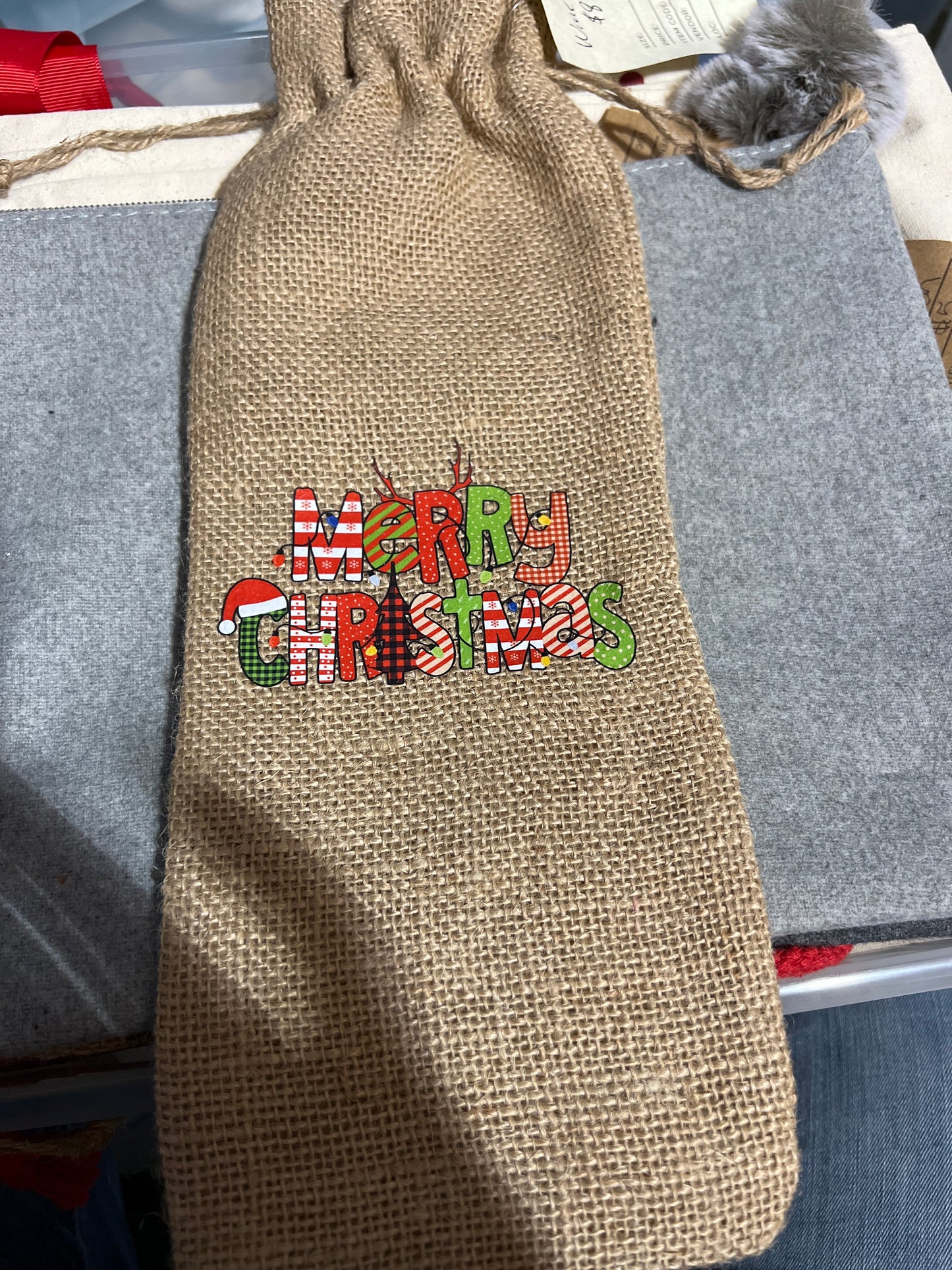 Wine bag Merry Christmas