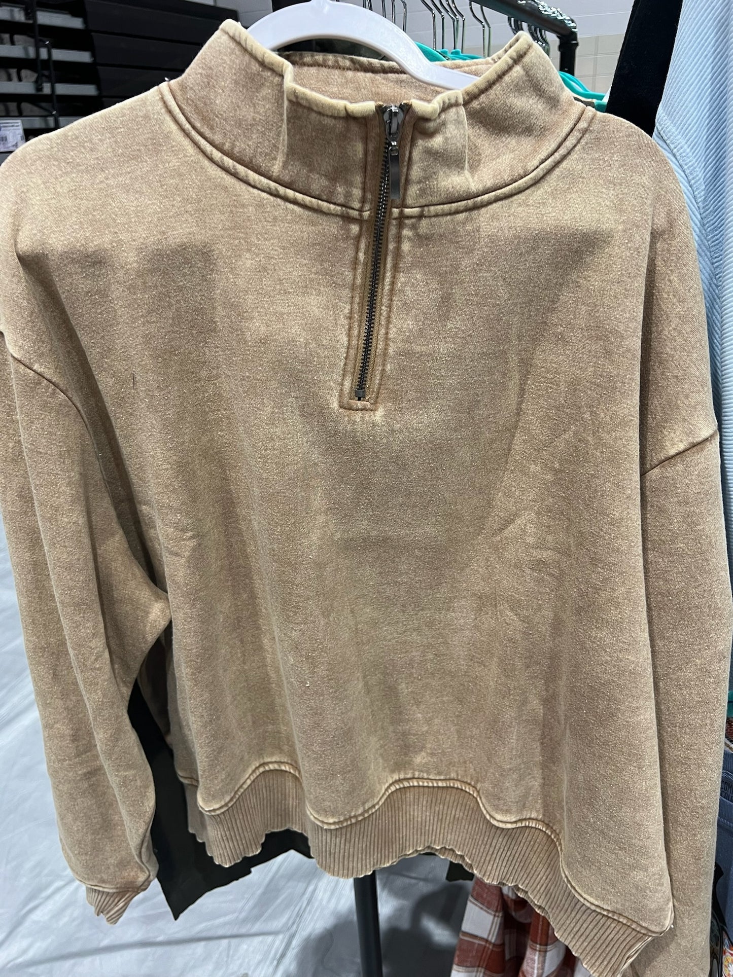 Deep Camel Quarter Zip