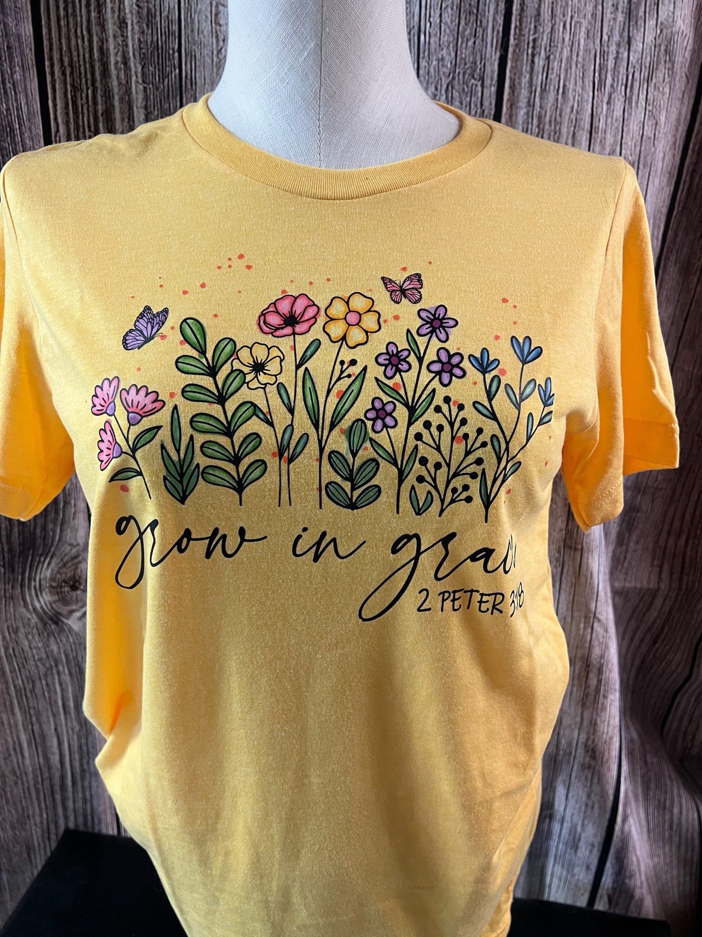 Grow in Grace Flower Tshirt