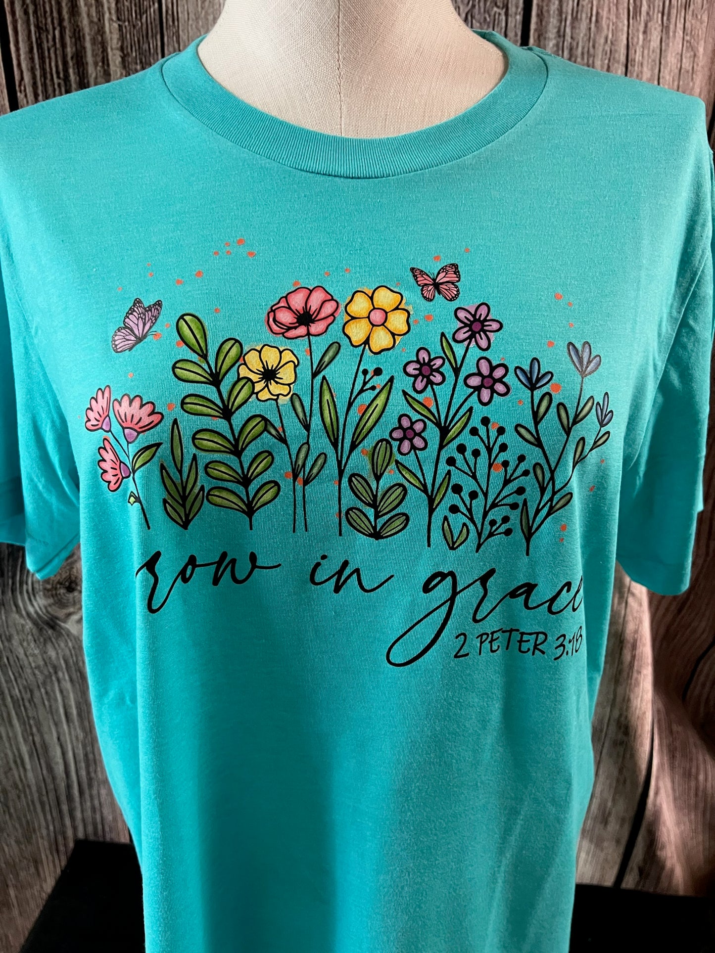 Grow in Grace Flower Tshirt