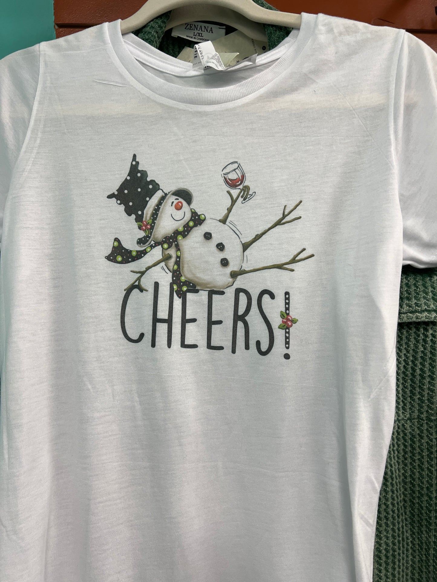 Cheers! Tipsy snowman