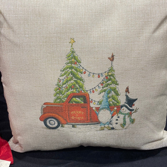 Christmas Truck Pillow