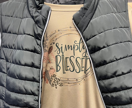 Simply Blessed Floral LS Tshirt
