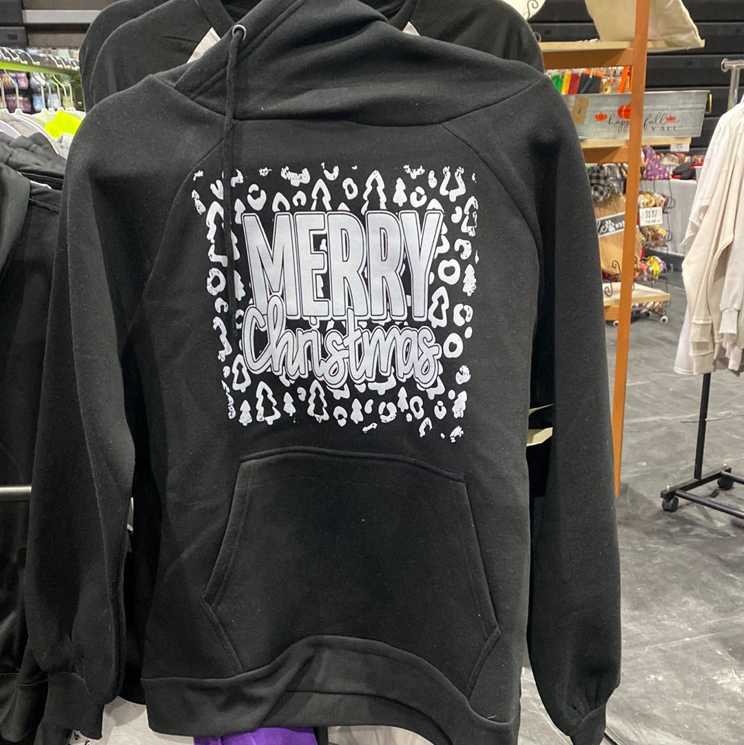 Merry Christmas Leopard Hoodie