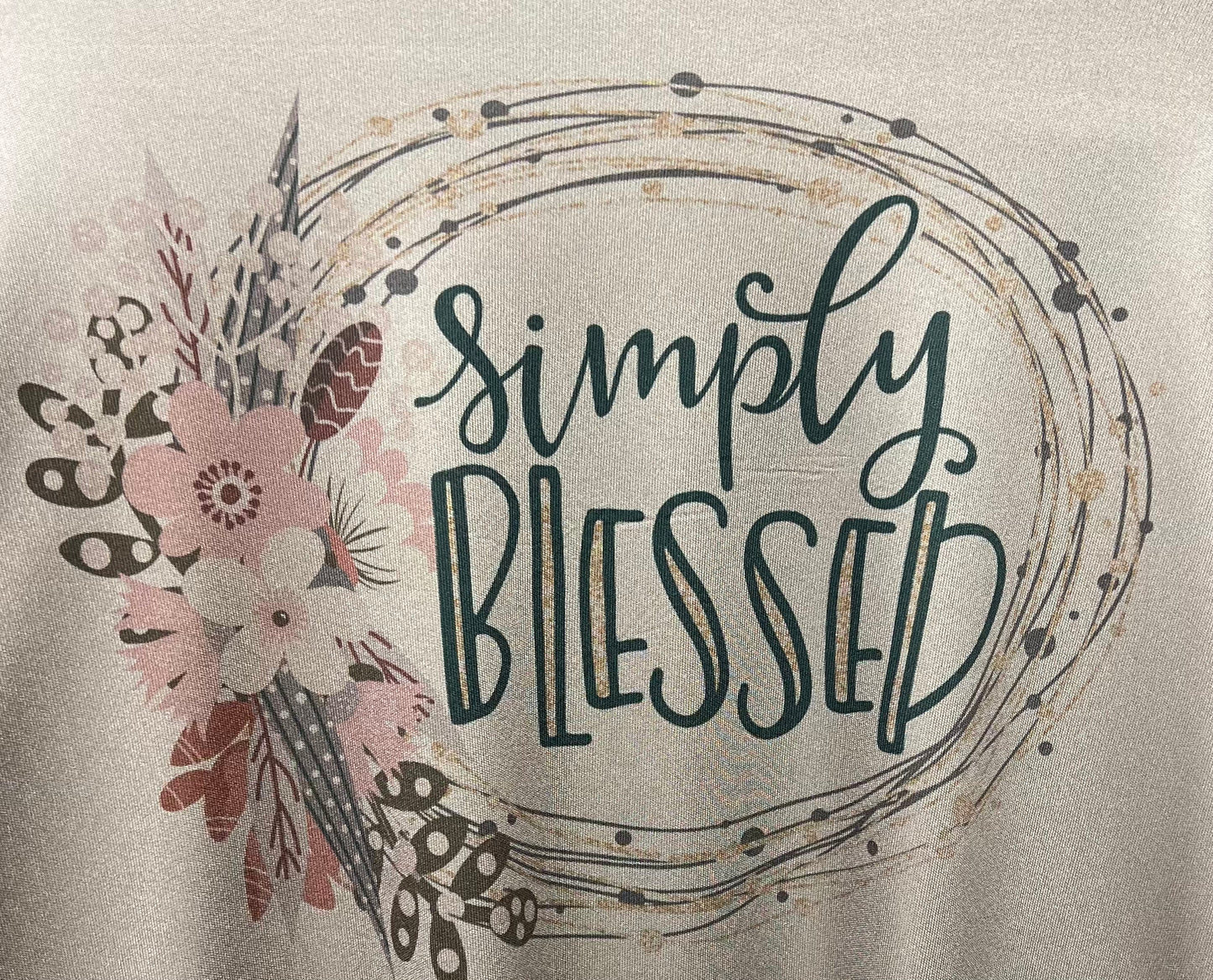 Simply Blessed Floral LS Tshirt