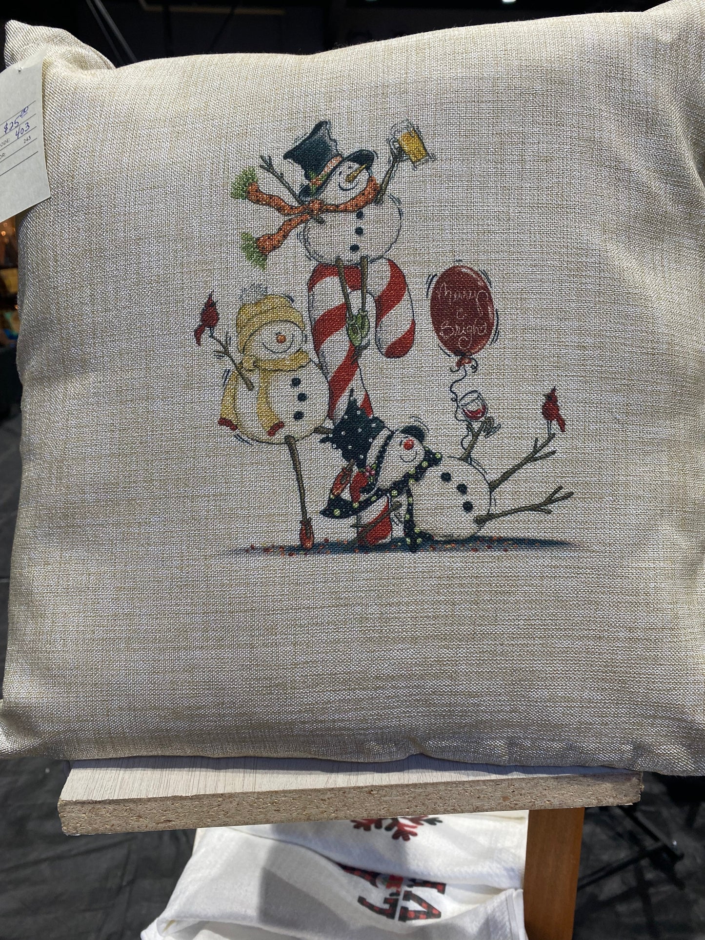 Tipsy Snowman Pillows