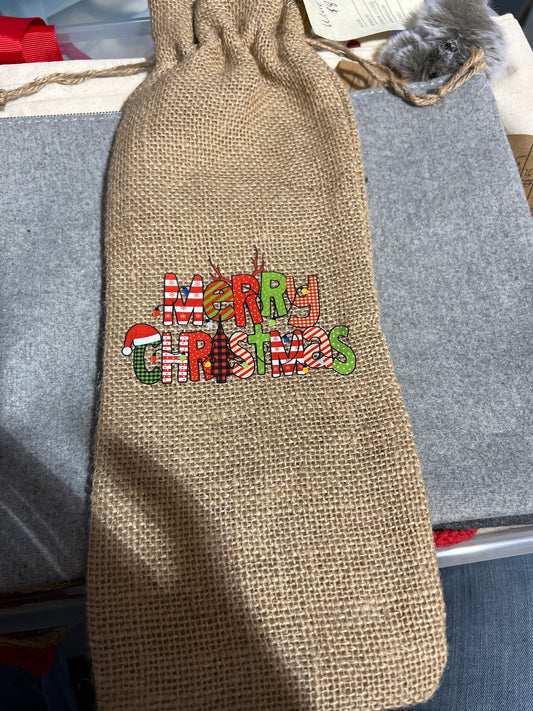 Wine bag Merry Christmas