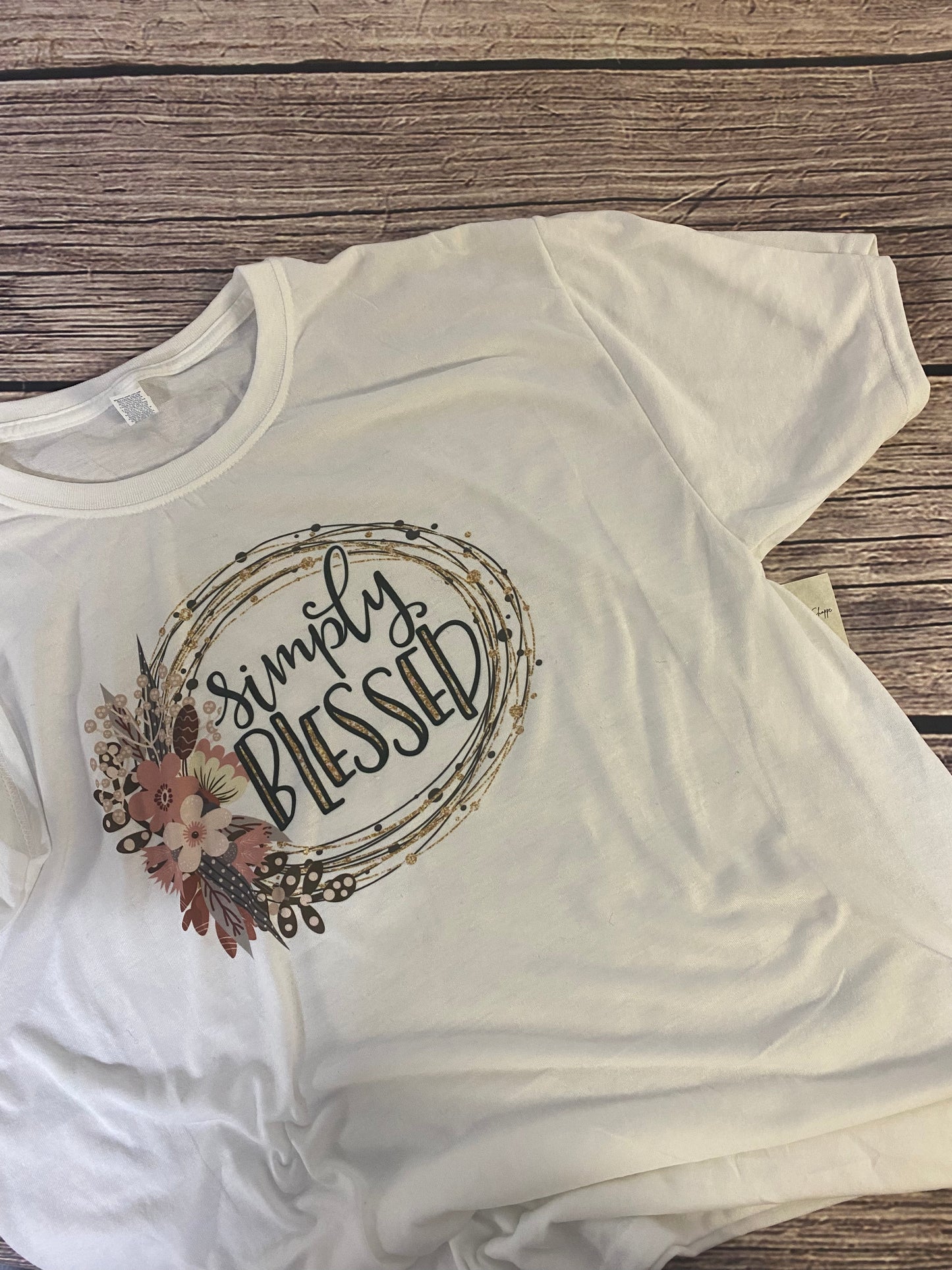 Simply Blessed Wreath Tshirt