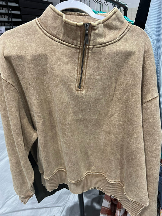Deep Camel Quarter Zip